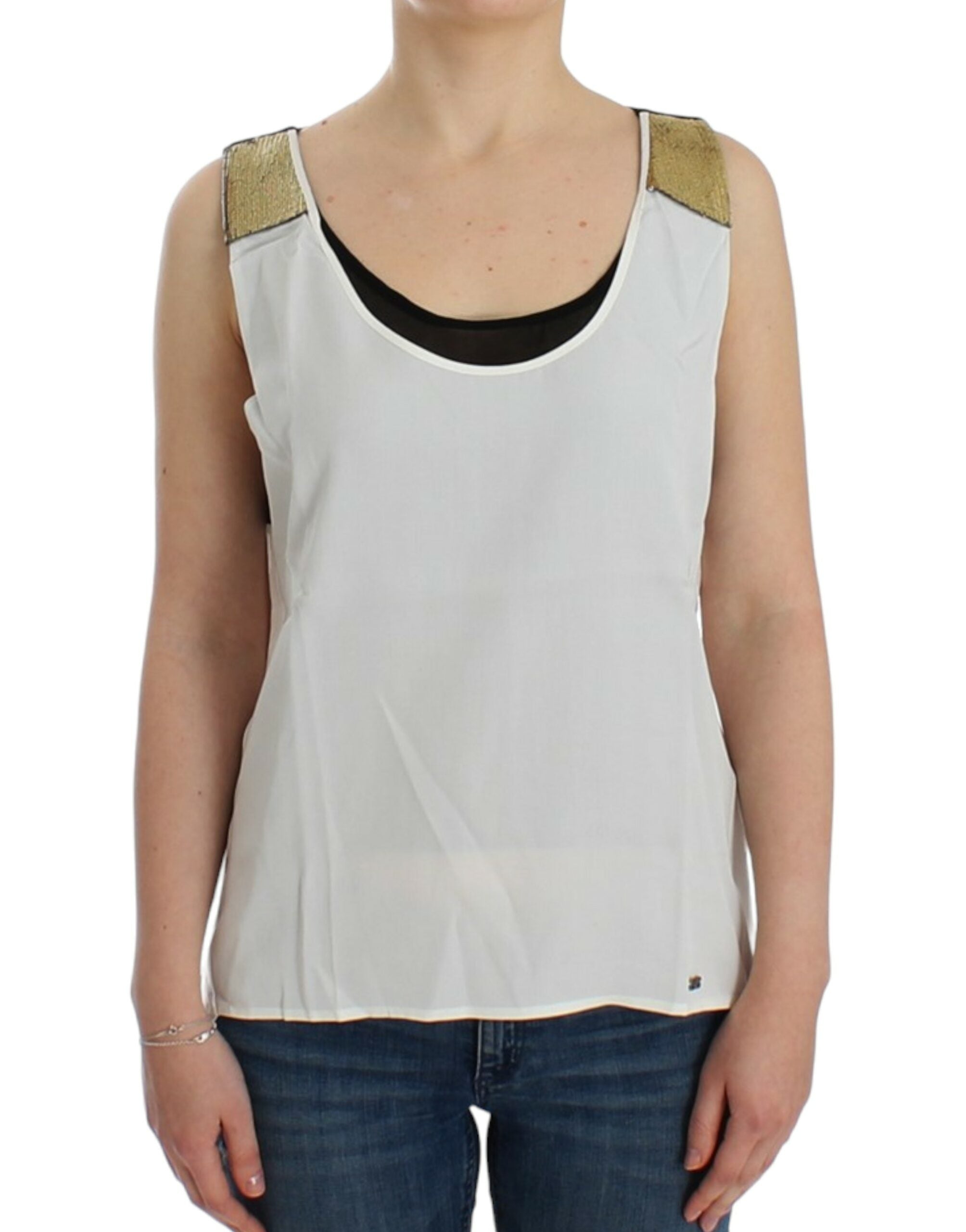 Costume National White Sleeveless Top