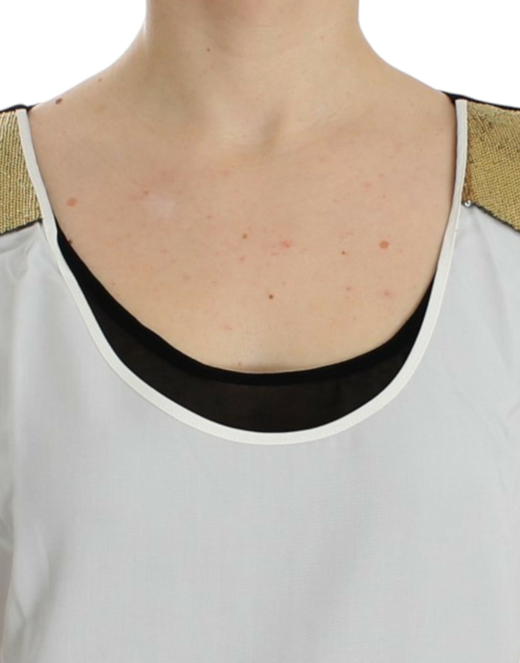 Costume National White Sleeveless Top