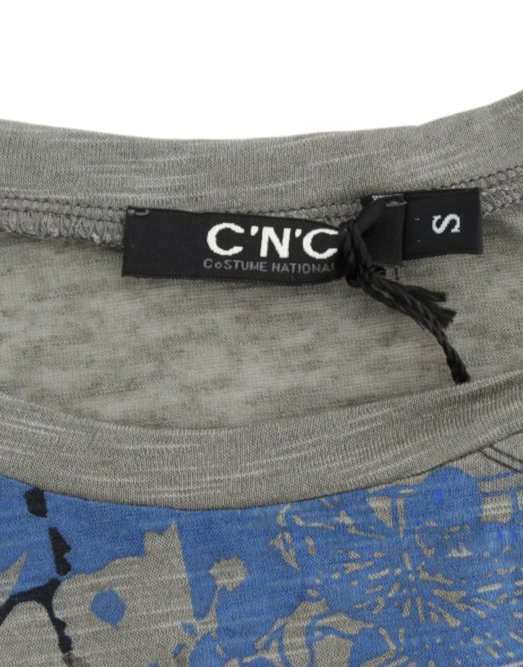 Costume National Sleeveless T-Shirt with Grey Print