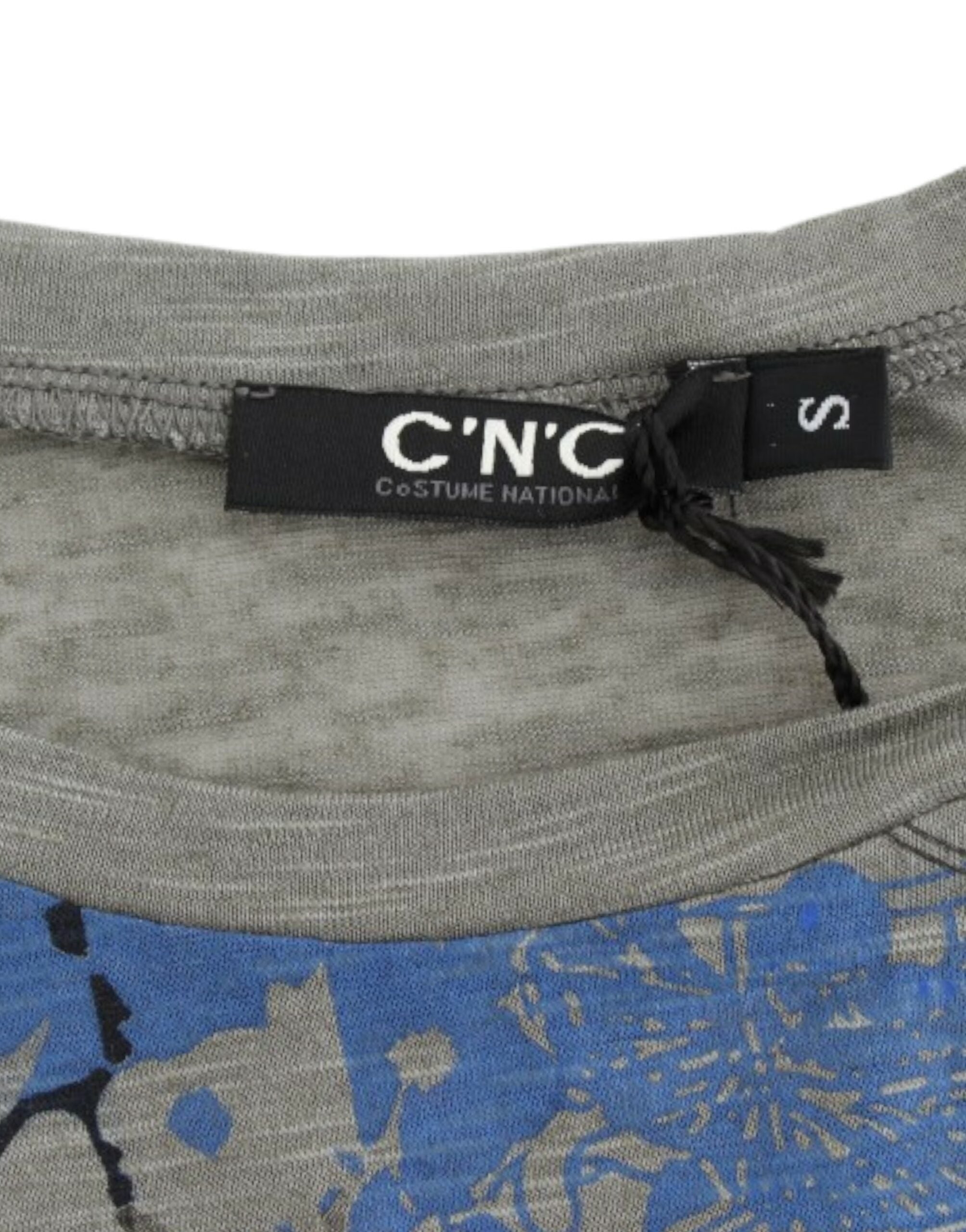 Costume National Sleeveless T-Shirt with Grey Print
