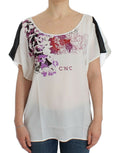 Costume National Weiße Bluse mit Motivdruck
