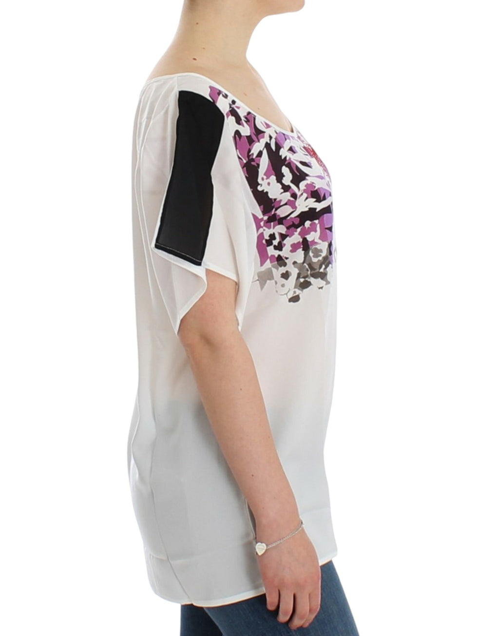 Costume National Weiße Bluse mit Motivdruck