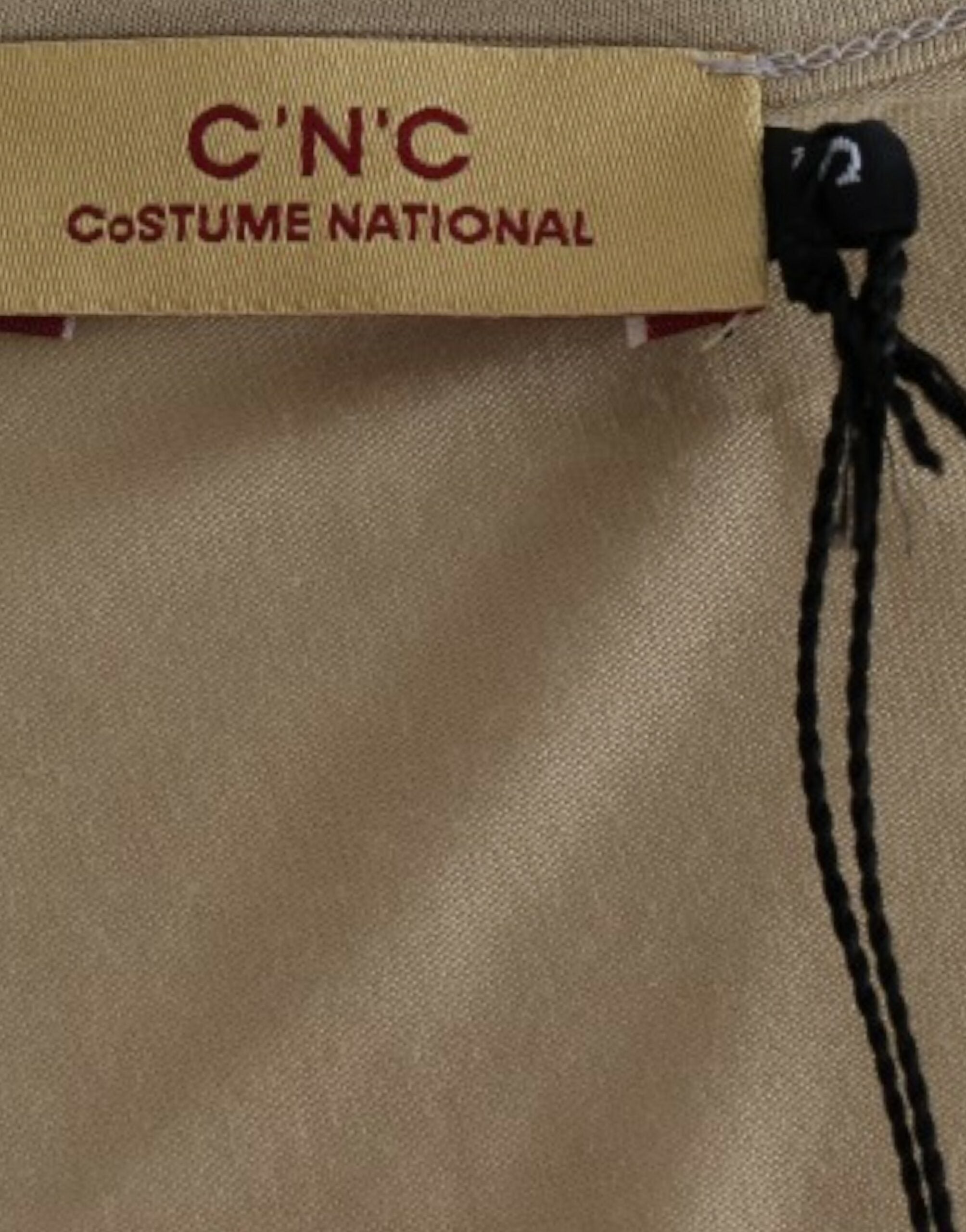 Costume National Beigefarbenes T-Shirt mit Motivdruck