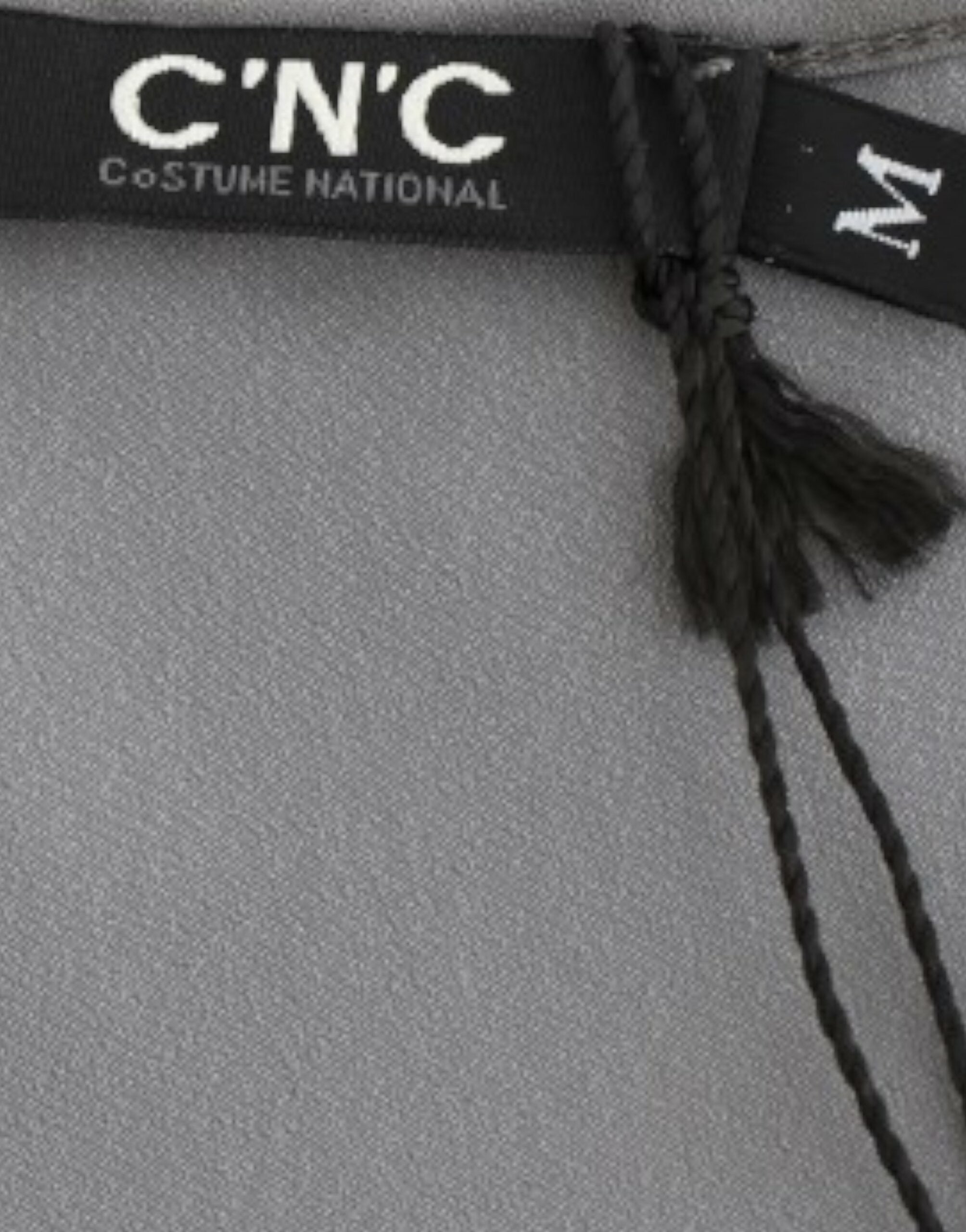 Costume National Gray Long V-Neck T-Shirt