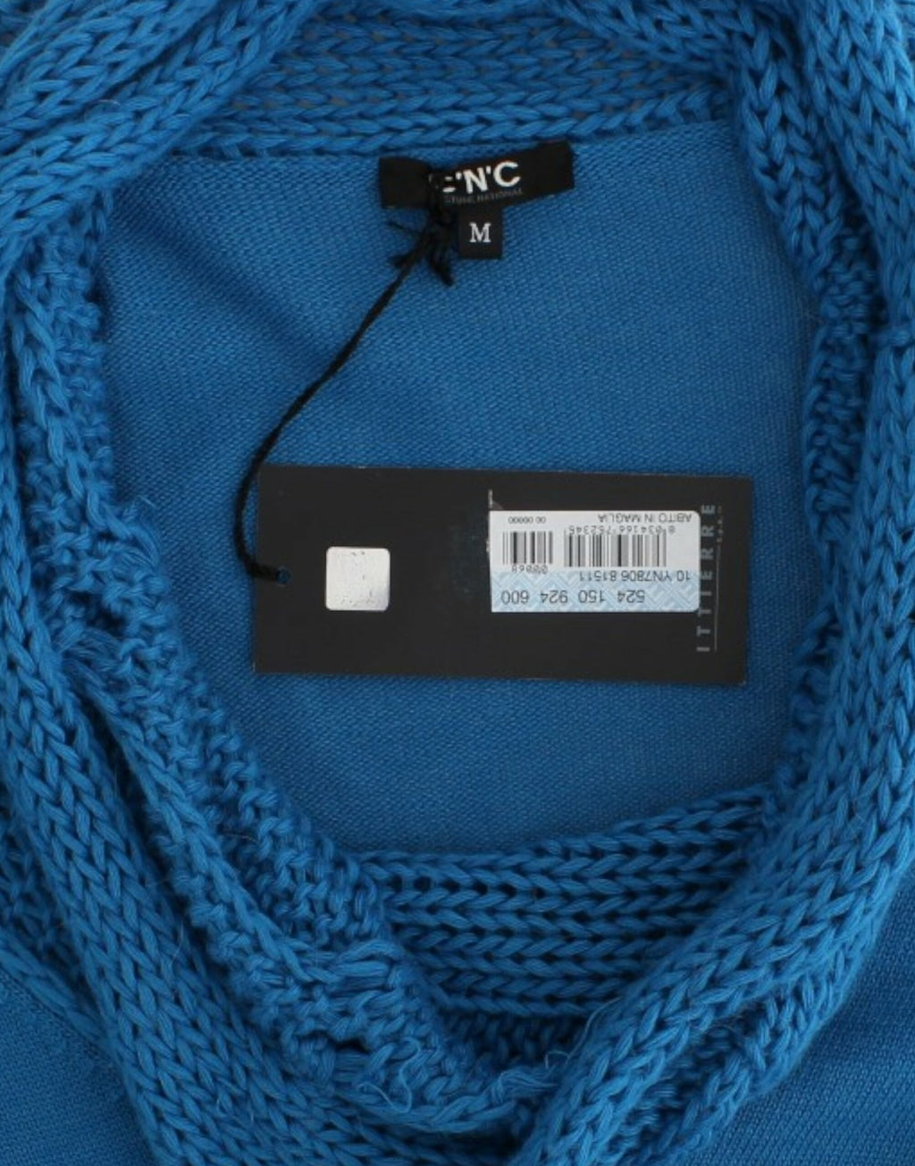 Costume National Blue Crew Neck Knit Sweater