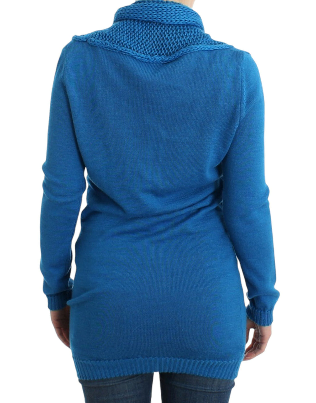 Costume National Blue Crew Neck Knit Sweater