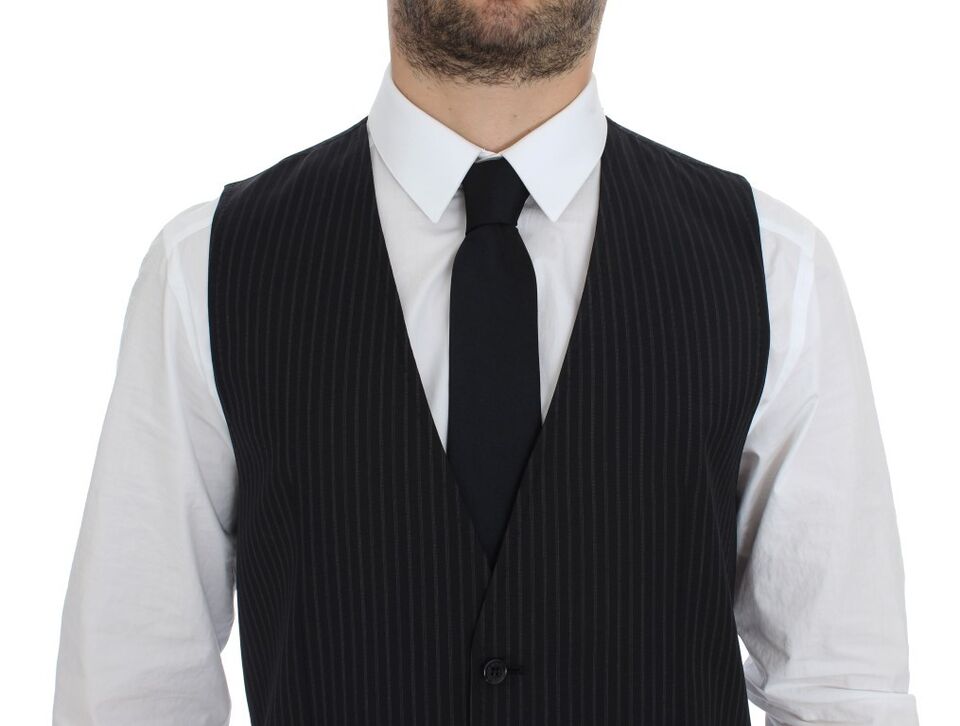 Dolce & Gabbana Grey Stretch Formal Waistcoat