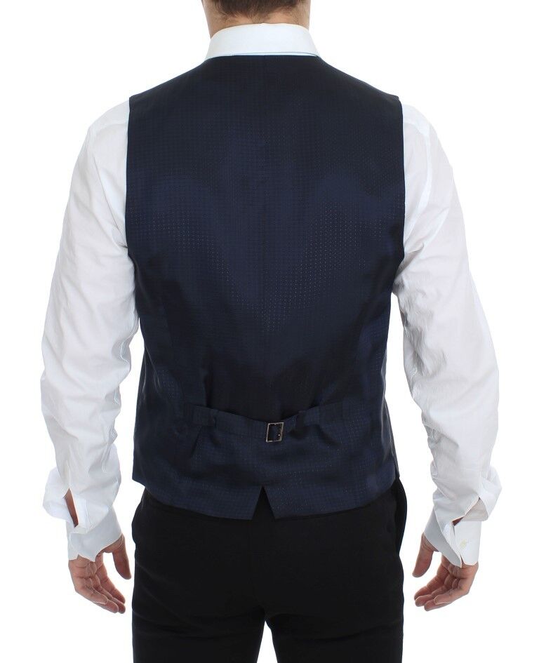 Dolce & Gabbana Grey Stretch Formal Waistcoat