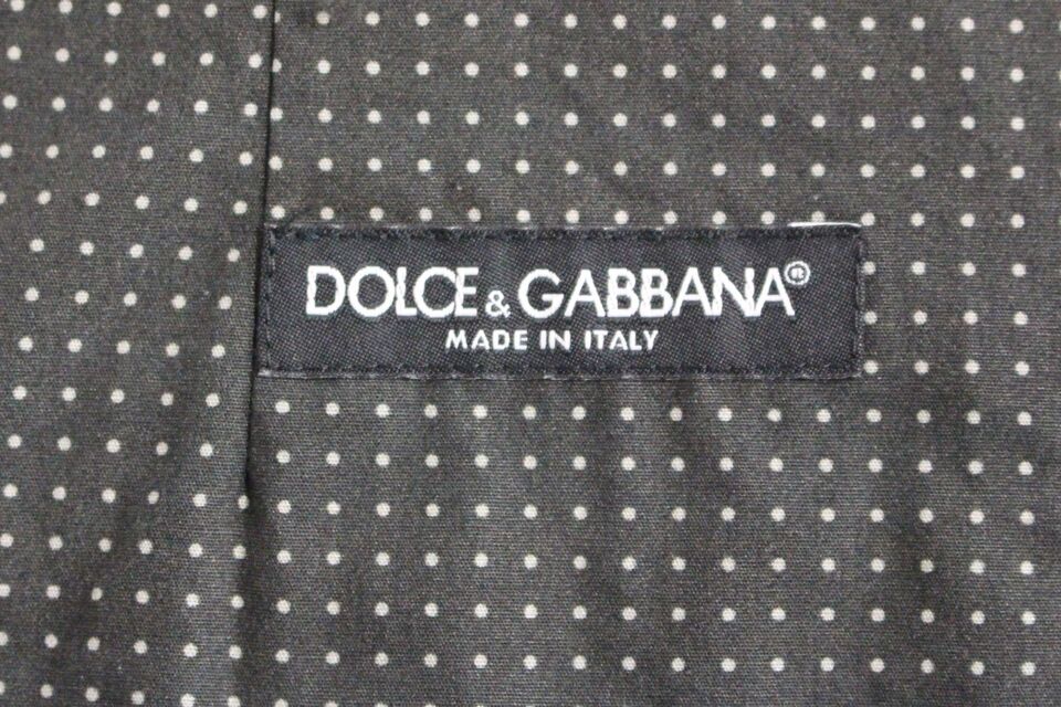 Dolce & Gabbana Grey Polka Dot Dress Vest Gilet Waistcoat