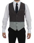 Dolce & Gabbana Grey Polka Dot Dress Vest Gilet Waistcoat