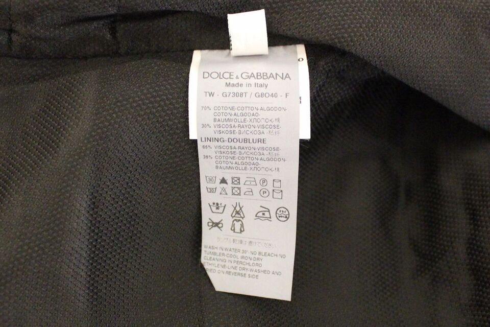 Dolce & Gabbana Black Cotton-blend Dress Vest Gilet