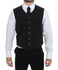 Dolce & Gabbana Black Cotton-blend Dress Vest Gilet