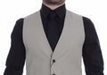 Dolce & Gabbana Beige Silk Blend Dress Formal Waistcoat Gilet