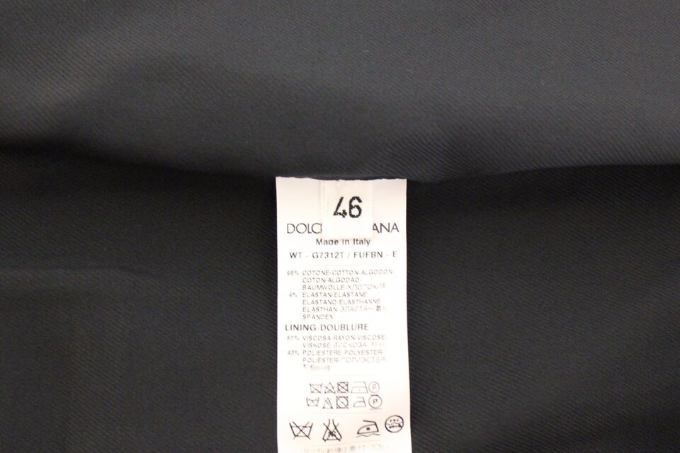 Dolce & Gabbana Blue Cotton-Stretch Waistcoat Blazer