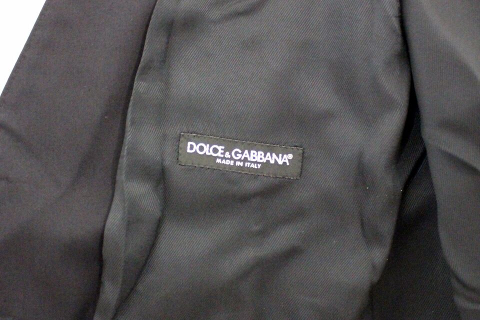 Dolce & Gabbana Blue Cotton-Stretch Waistcoat Blazer