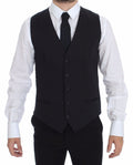 Dolce & Gabbana Blue Cotton-Stretch Waistcoat Blazer