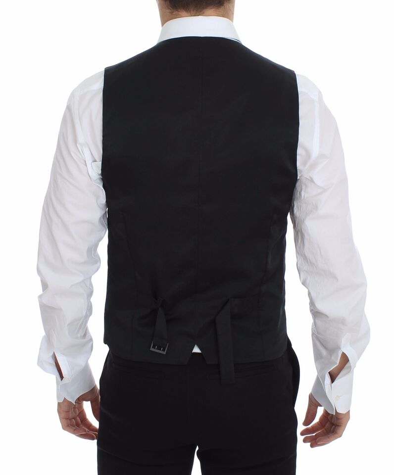 Dolce & Gabbana Grauer Woll-Stretchwesten-Blazer