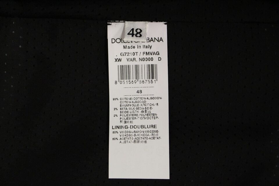 Dolce & Gabbana Graue Logo-Weste aus Baumwollmischung Gilet Weste