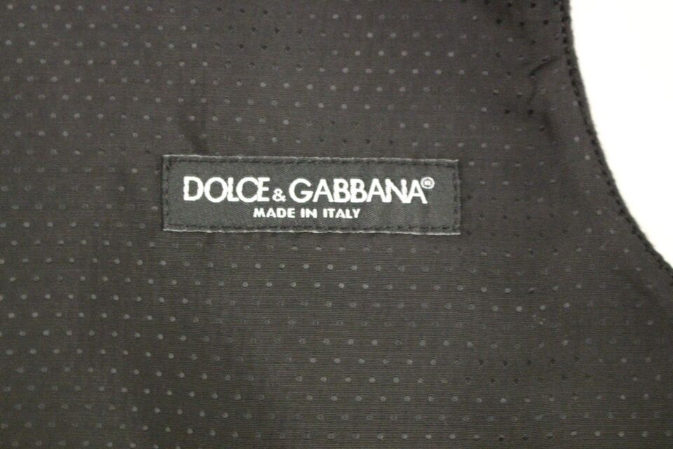 Dolce & Gabbana Grey Wool Blend Vest Gilet Waistcoat