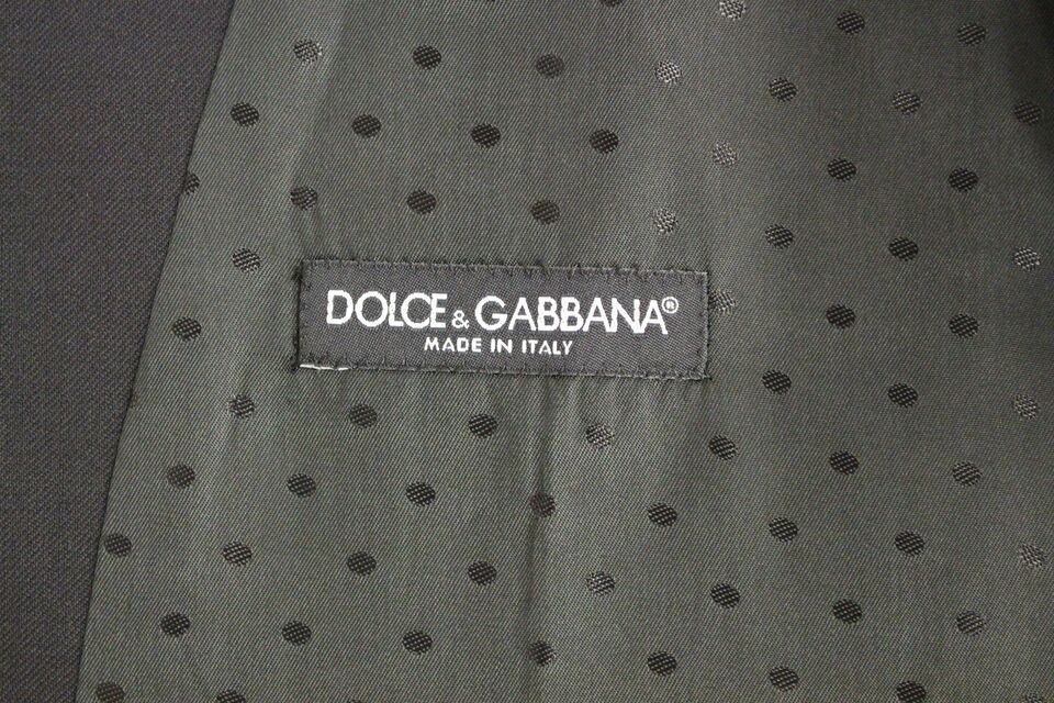 Dolce & Gabbana Black Wool Formal Dress Vest Gilet