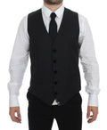 Dolce & Gabbana Graue Wolle Formal Dress Vest Gilet Weste