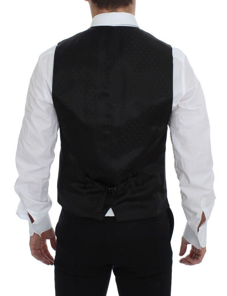 Dolce & Gabbana Grey Wool Formal Dress Vest Gilet