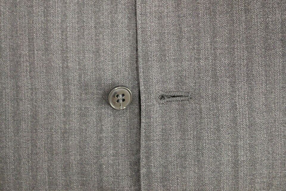 Dolce & Gabbana Grey Striped Single-Breasted Wool Waistcoat
