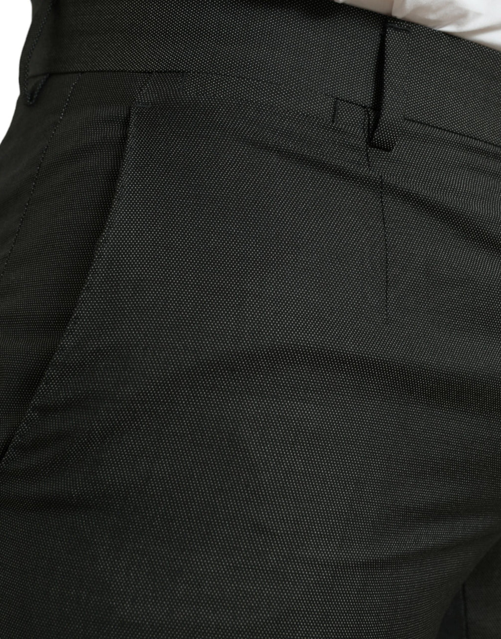 Dolce & Gabbana Dunkelgraue schmale formelle Stretch-Hose