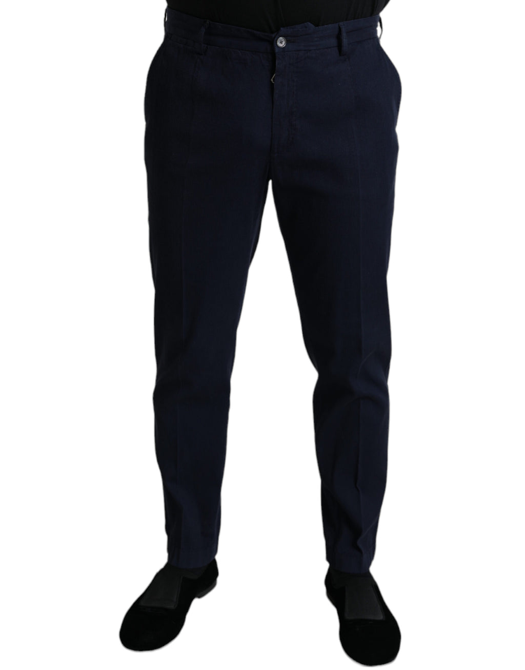 Dolce & Gabbana Dark Blue Slim-Fit Cotton-Stretch Trousers