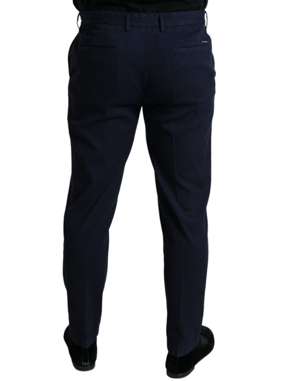 Dolce & Gabbana Dark Blue Slim-Fit Cotton-Stretch Trousers