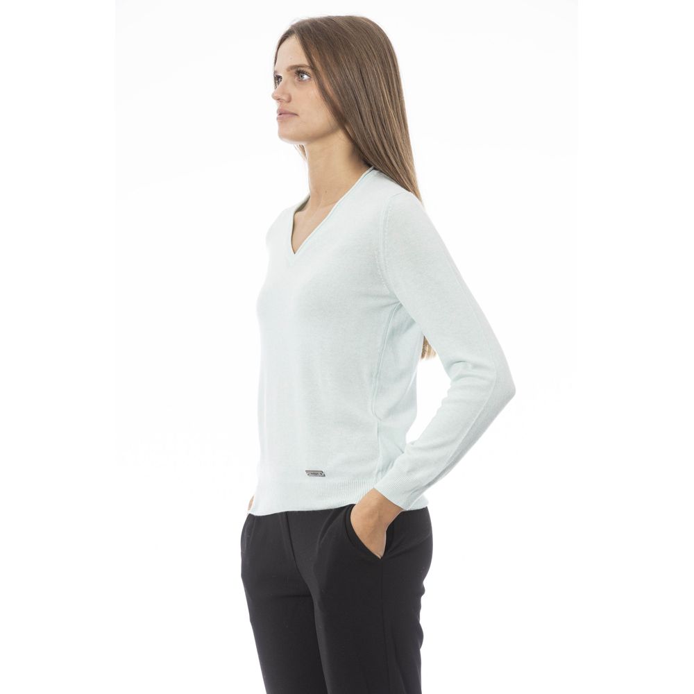 Baldinini Trend Hellblauer Kaschmir-Pullover für Damen