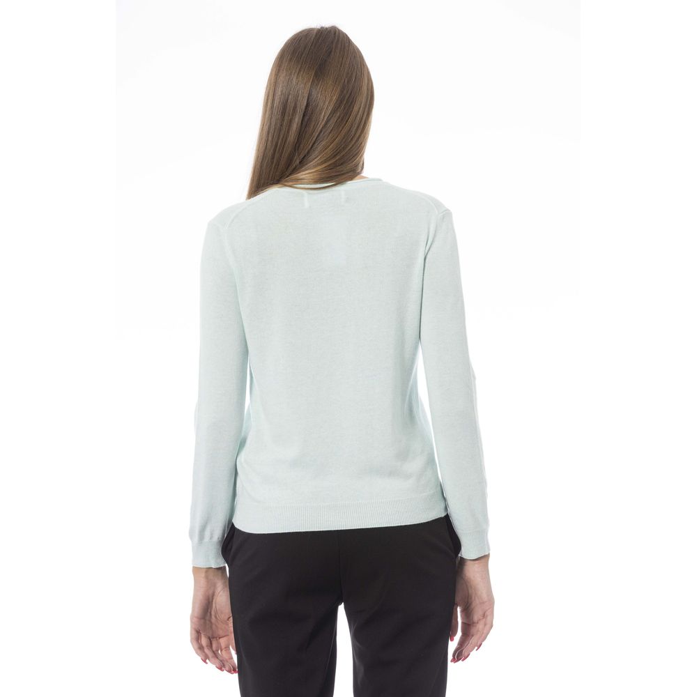 Baldinini Trend Hellblauer Kaschmir-Pullover für Damen