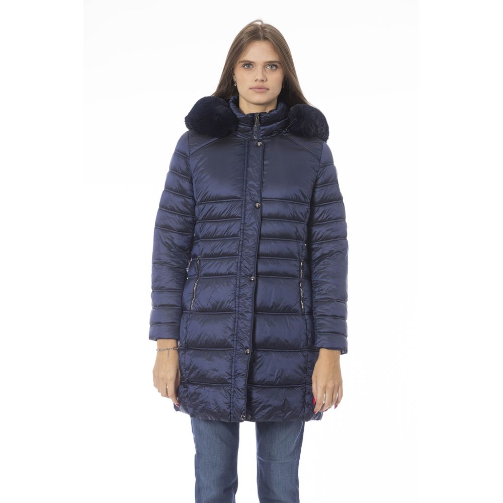 Baldinini Trend Light Blue Polyester Jackets & Coats