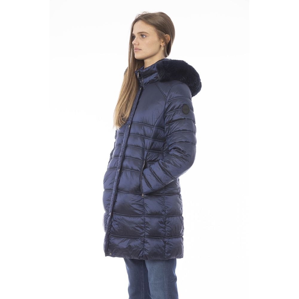 Baldinini Trend Light Blue Polyester Jackets & Coats