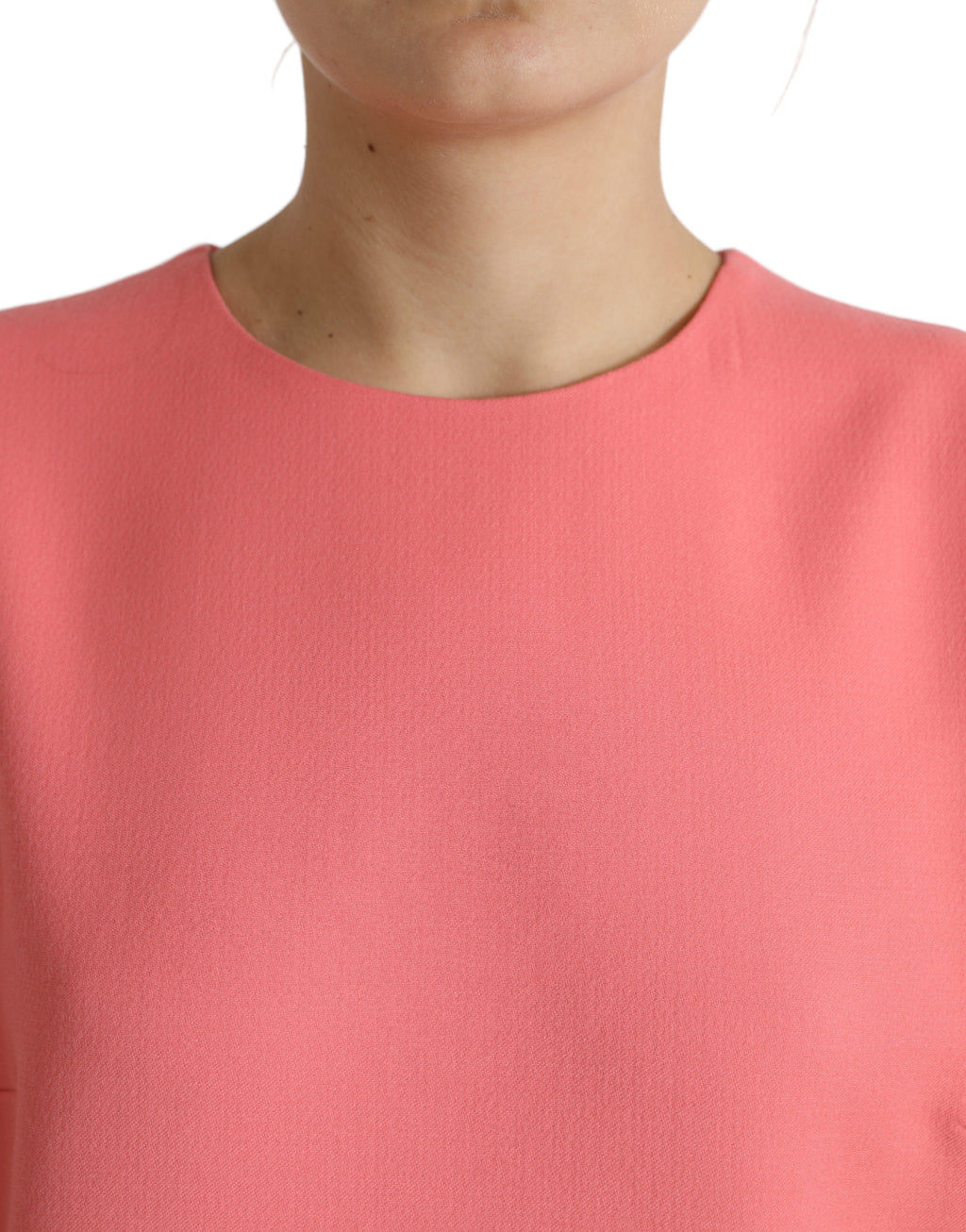 Dolce & Gabbana Pink Sleeveless Virgin Wool Mini Dress