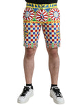 Dolce & Gabbana Mehrfarbige Carretto Print Herren-Bermudashorts