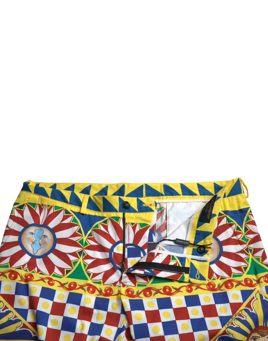 Dolce & Gabbana Mehrfarbige Carretto Print Herren-Bermudashorts