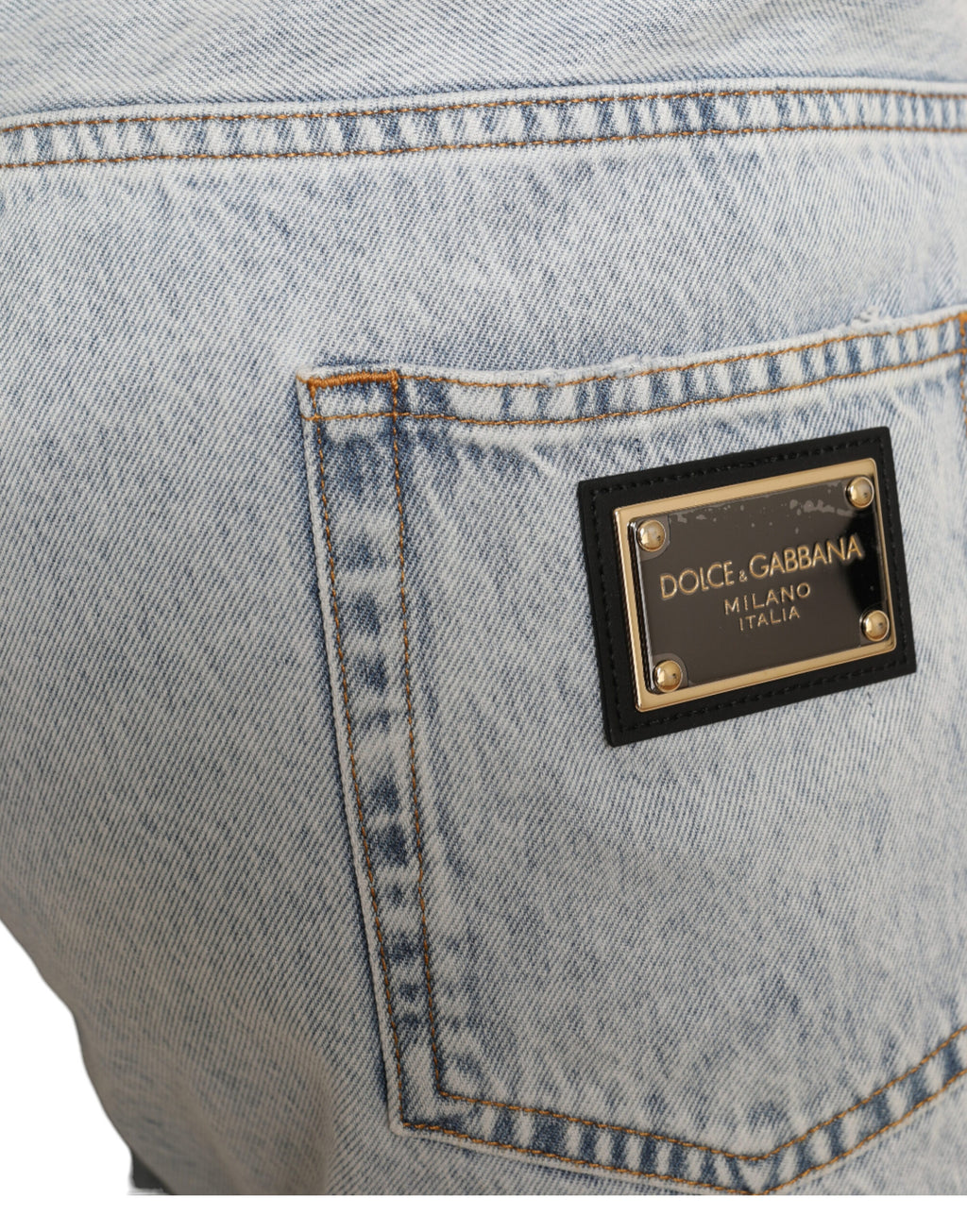 Dolce & Gabbana Multicolor Floral Denim Bermuda Shorts