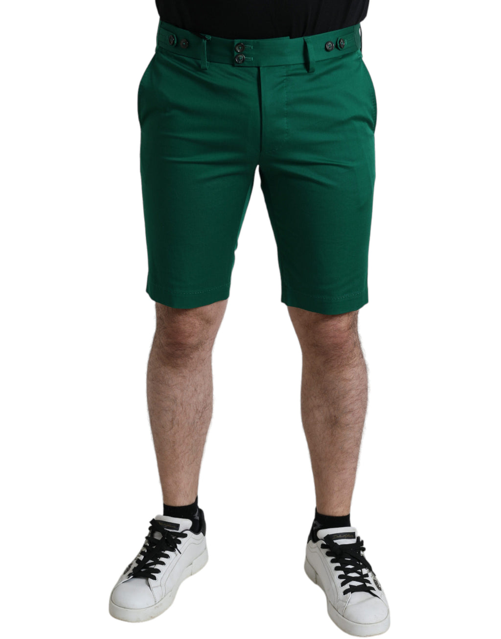 Dolce & Gabbana Deep Green Cotton Stretch Men's Bermuda Shorts