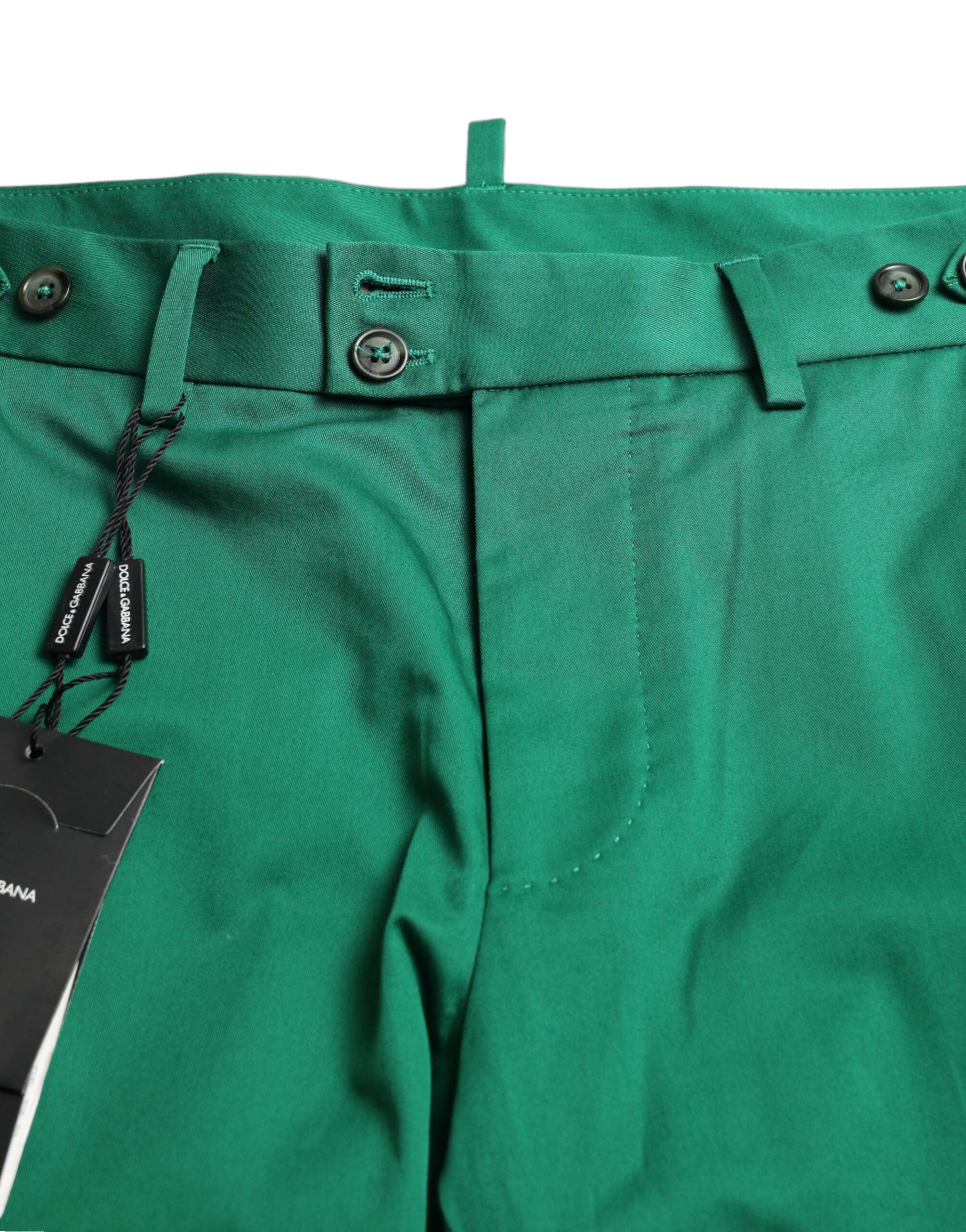 Dolce & Gabbana Deep Green Cotton Stretch Men's Bermuda Shorts