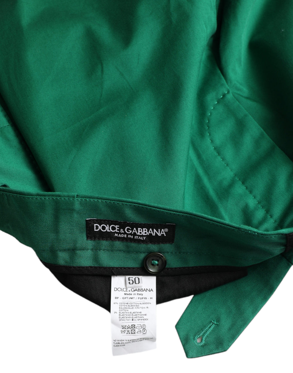Dolce & Gabbana Deep Green Cotton Stretch Men's Bermuda Shorts