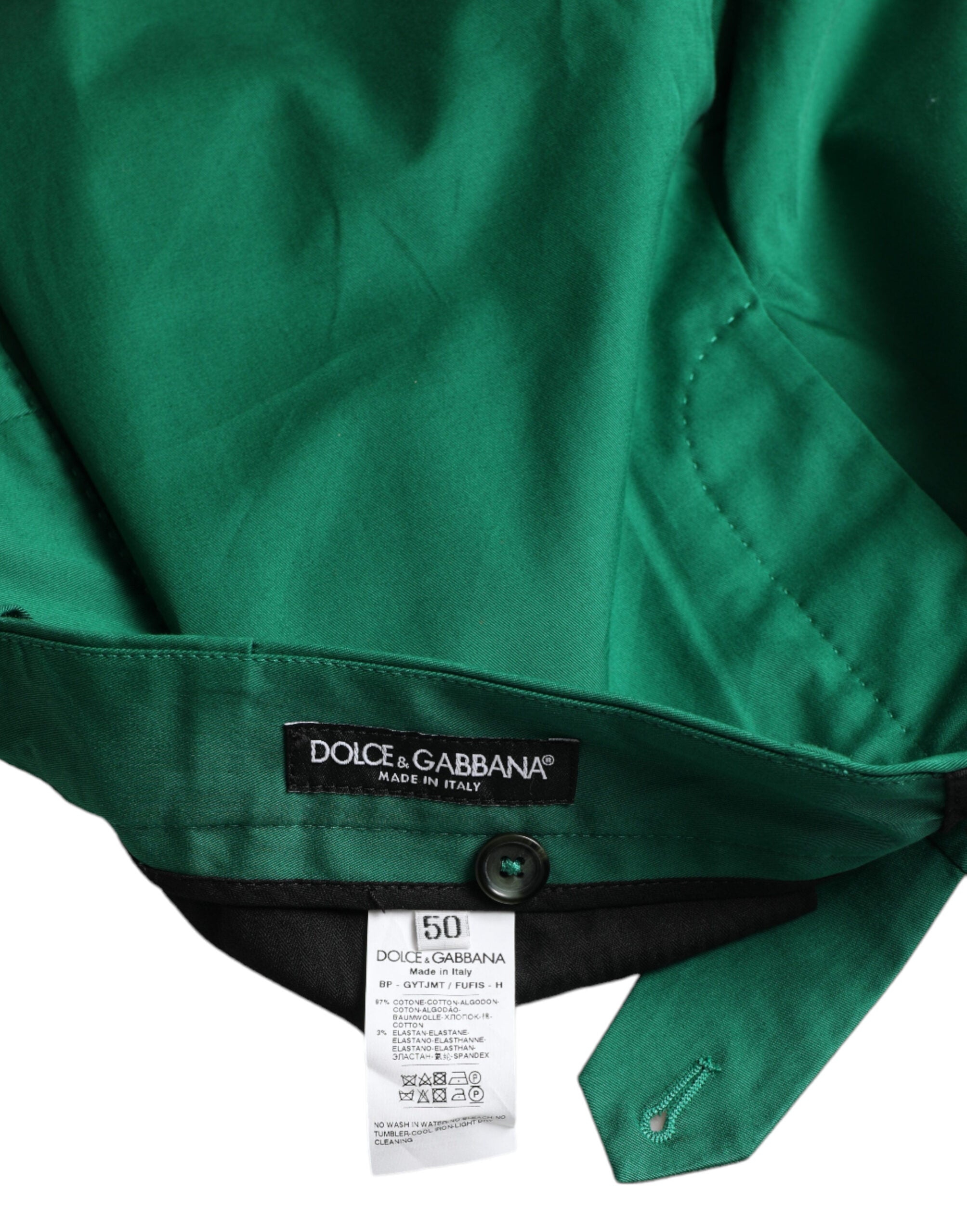 Dolce & Gabbana Deep Green Cotton Stretch Men's Bermuda Shorts