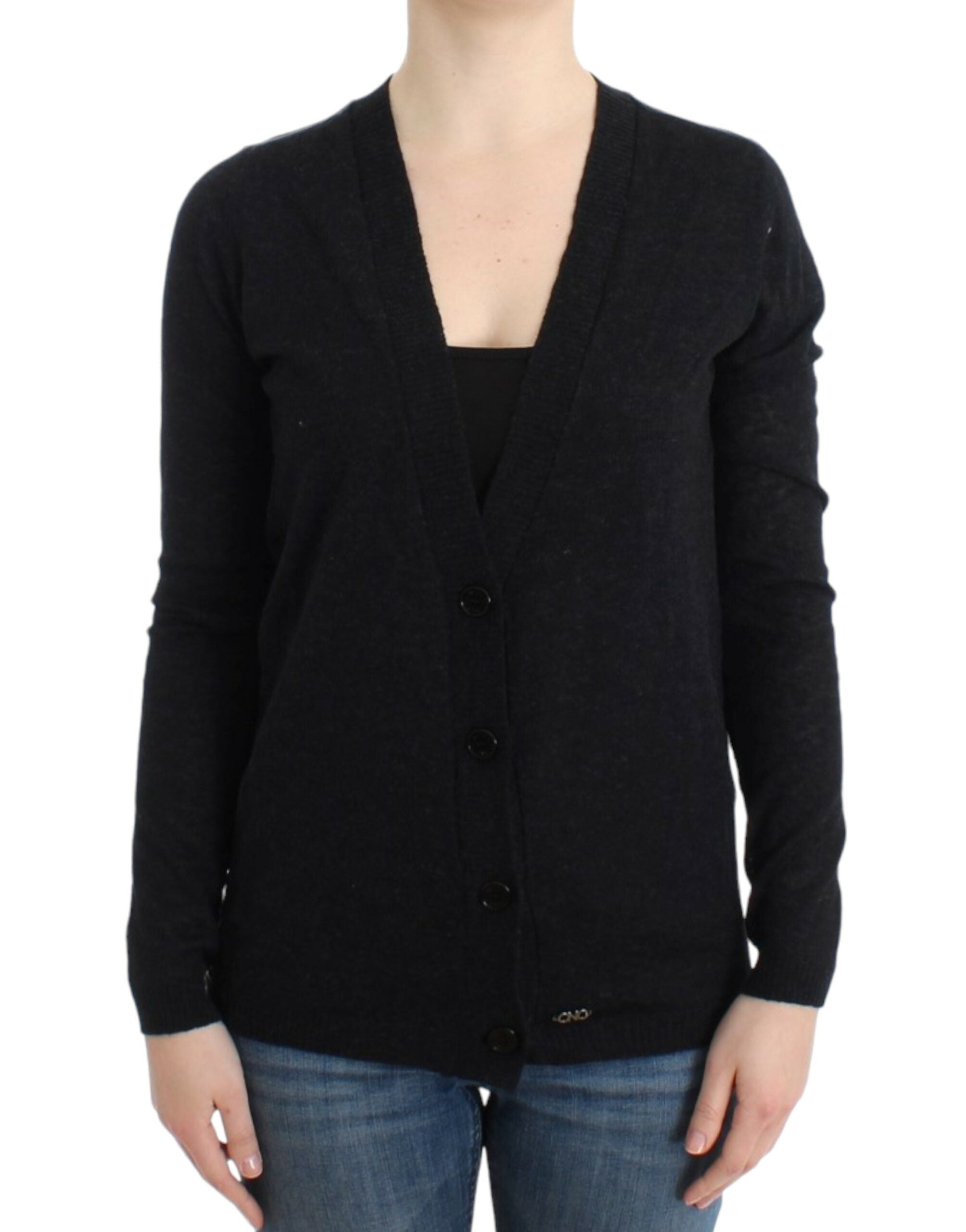 Costume National Gray Alpaca Cardigan