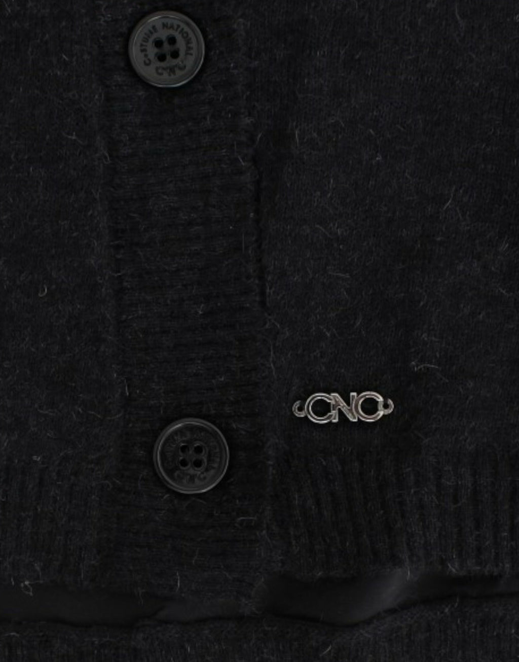 Costume National Graue Strickjacke aus Alpaka