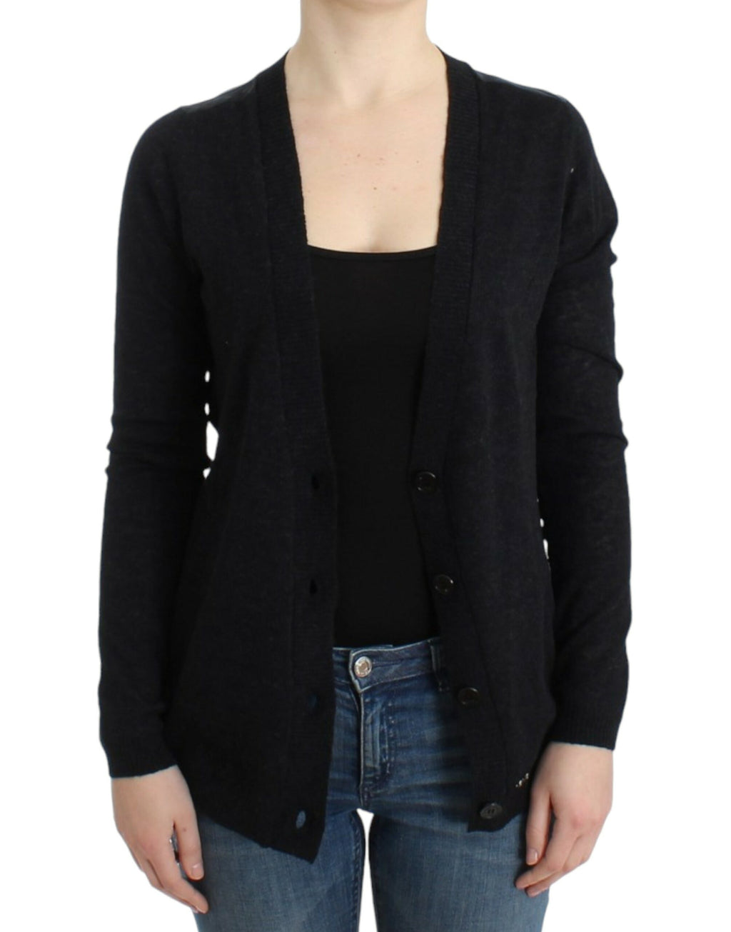 Costume National Gray Alpaca Cardigan