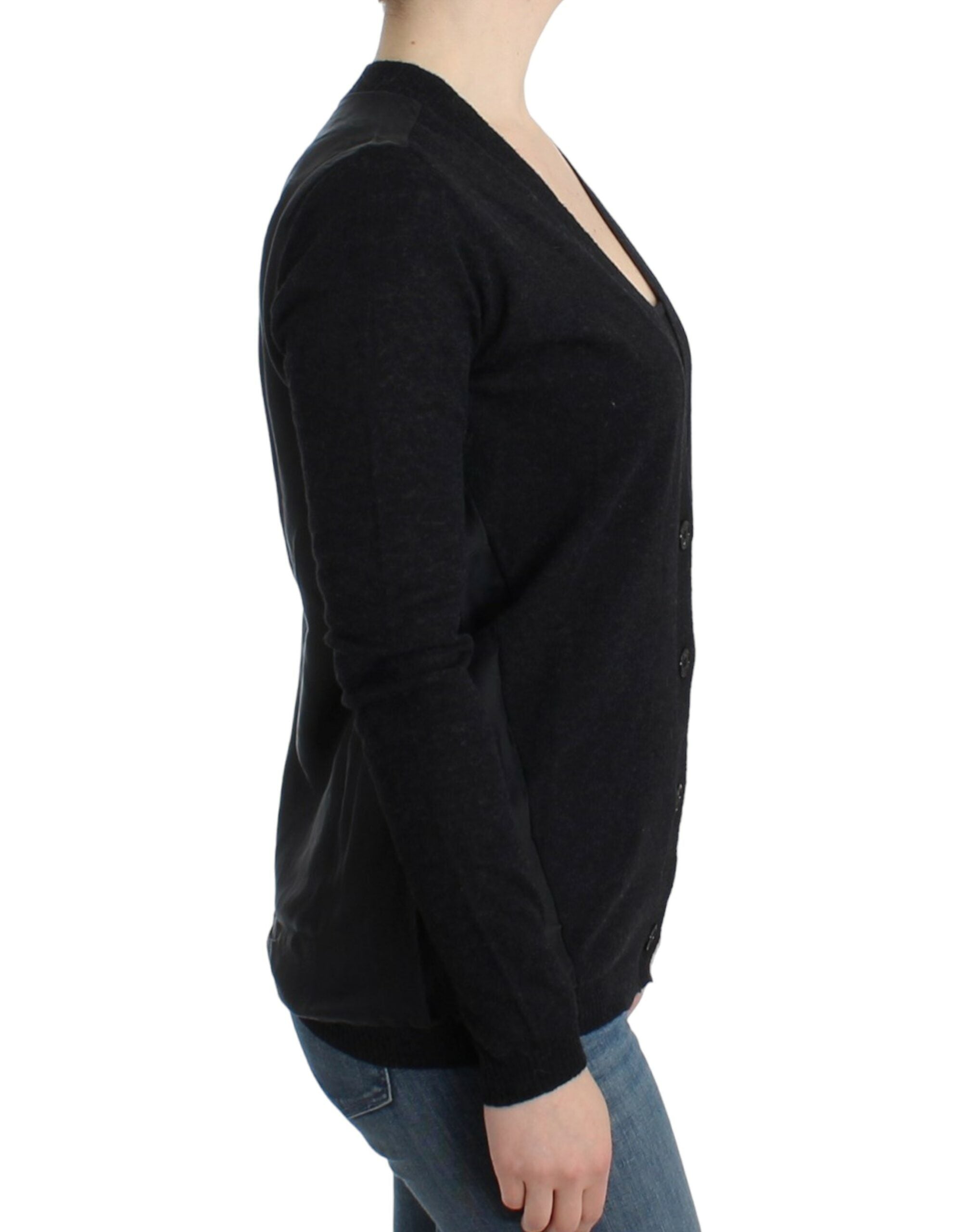 Costume National Gray Alpaca Cardigan