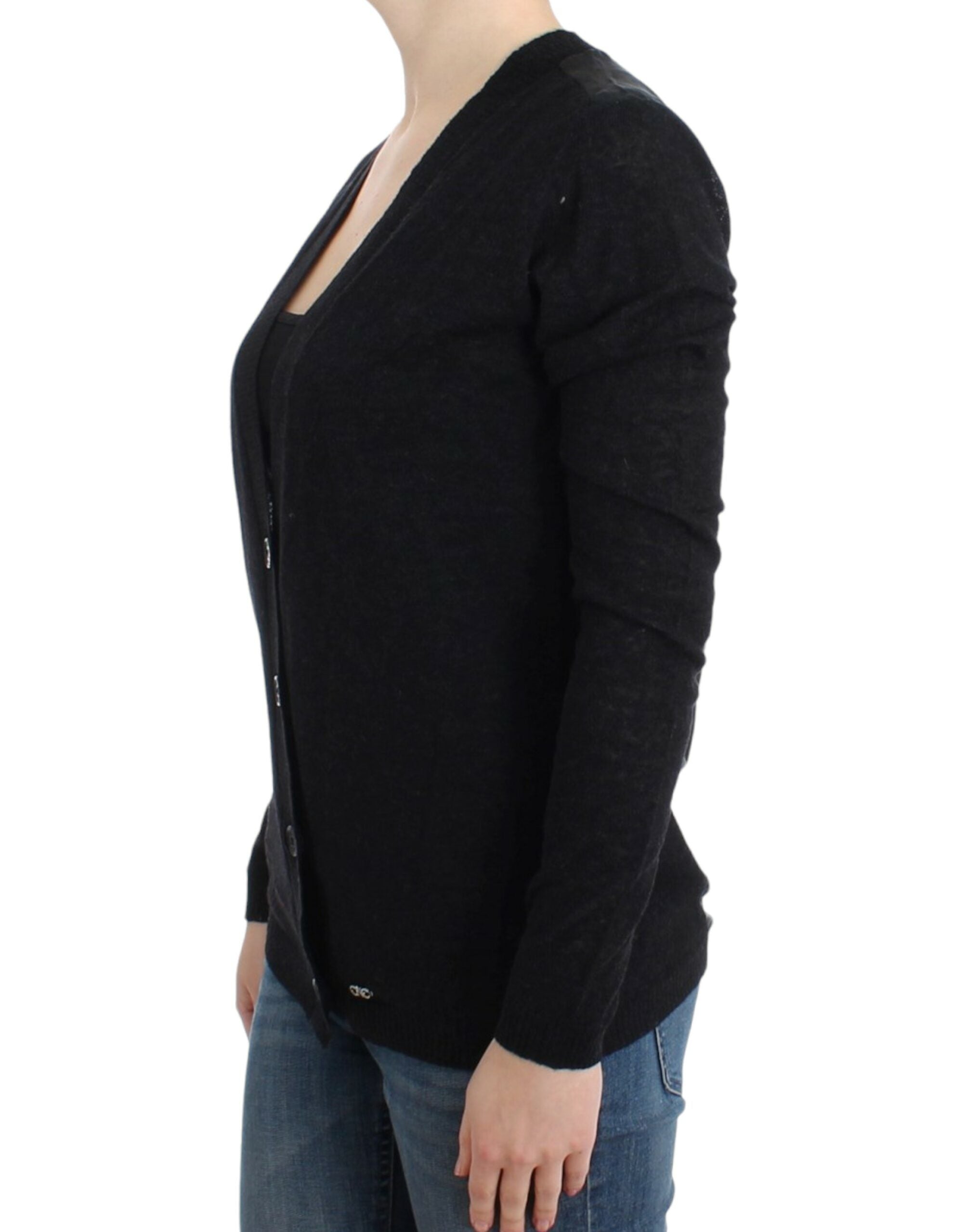 Costume National Gray Alpaca Cardigan