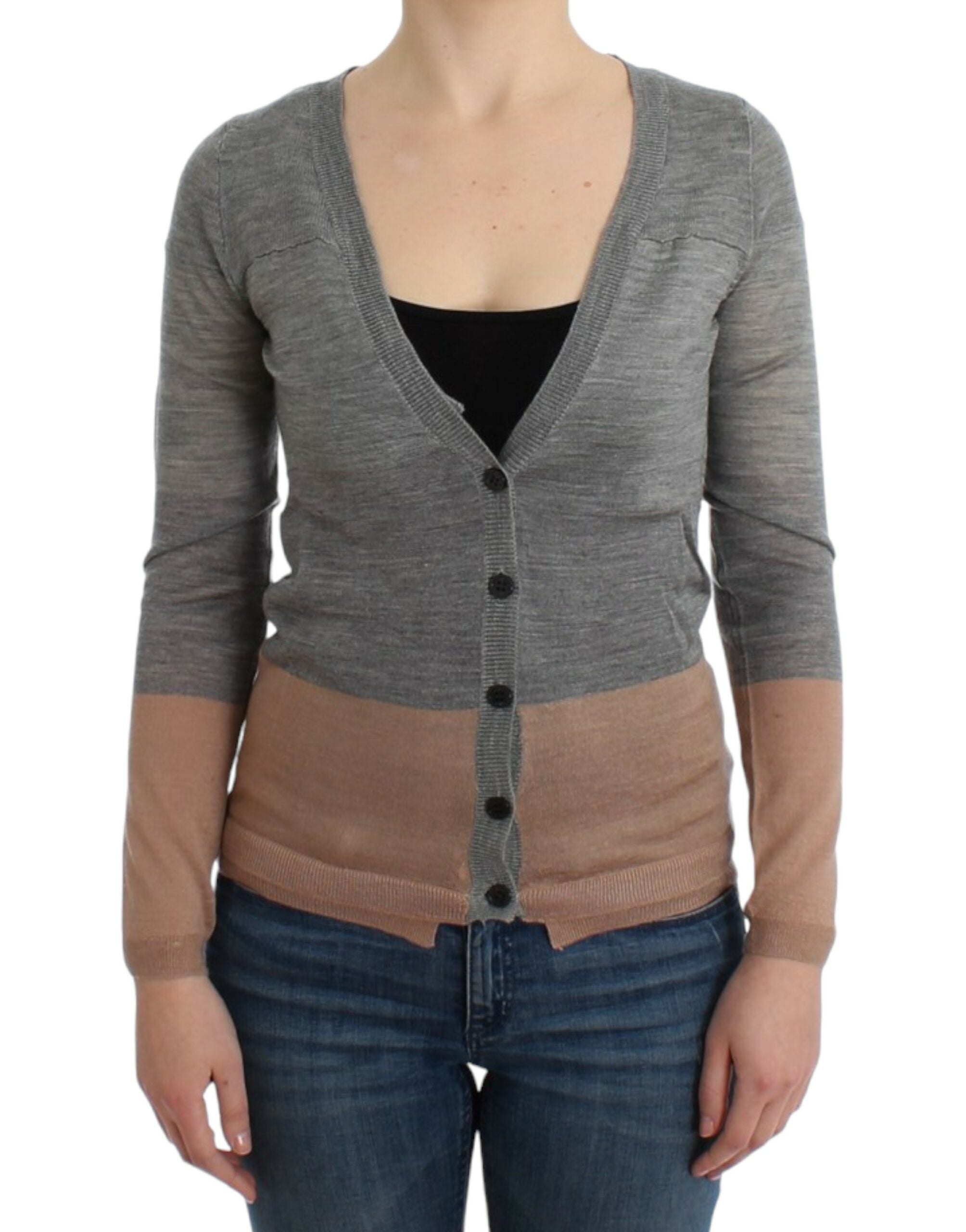 Costume National Graue leichte Strickjacke