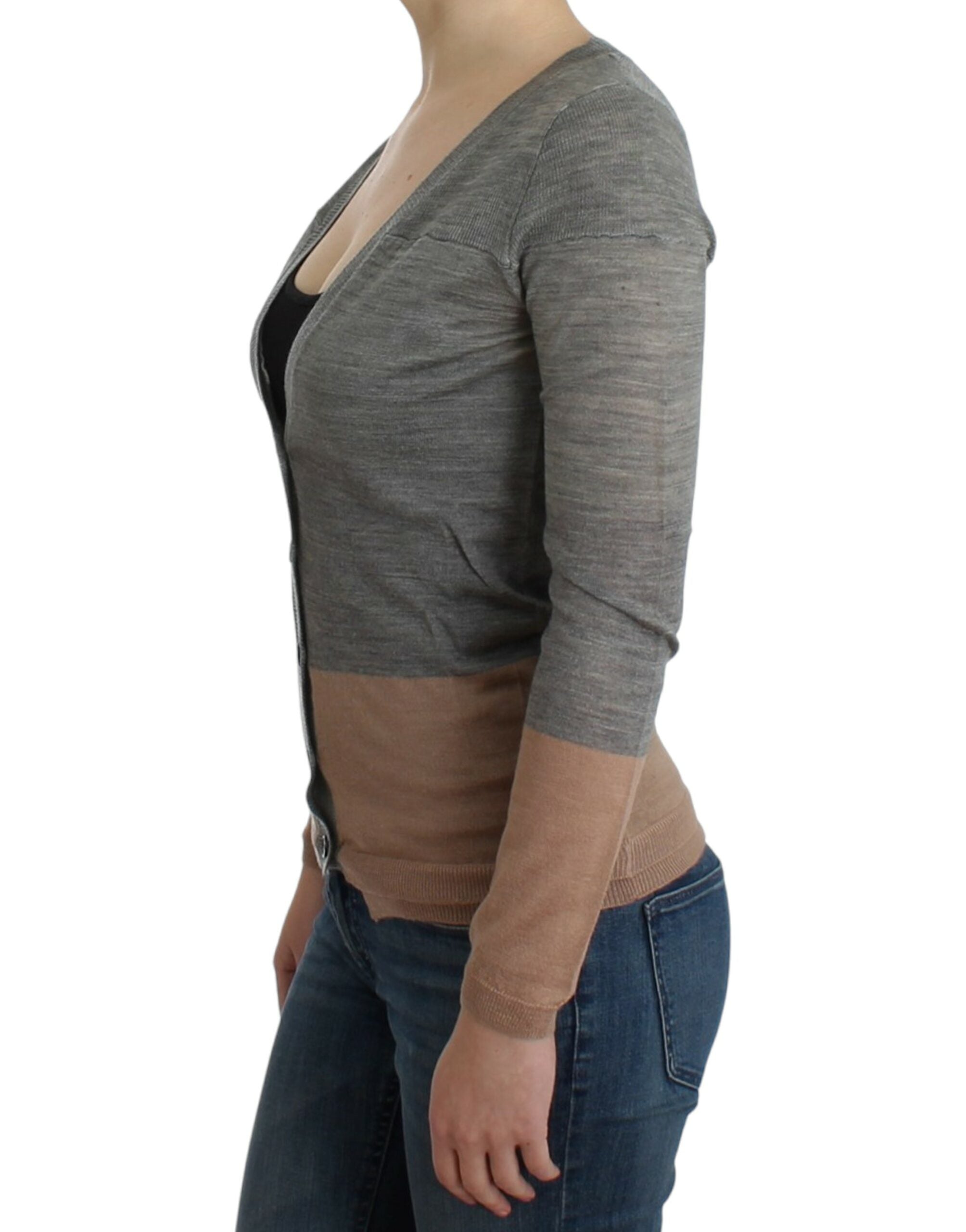 Costume National Graue leichte Strickjacke