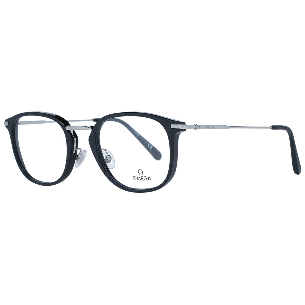 Omega Brille aus schwarzem Metall & Kunststoff (Gestell)